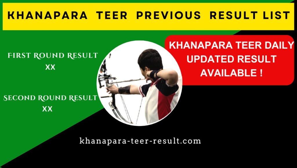 Khanapara Teer Previous Result List